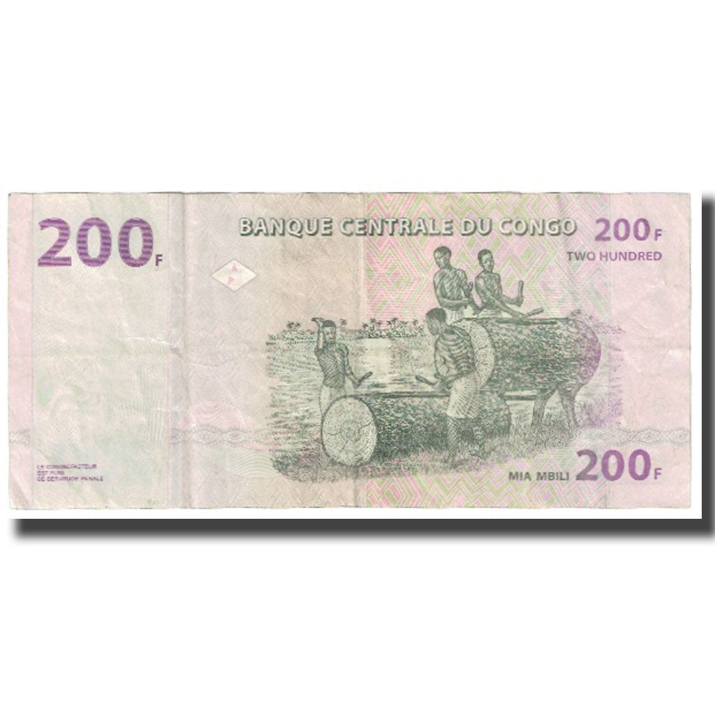 Banknote, Congo Democratic Republic, 200 Francs, 2007, 2007-07-31, KM:95a