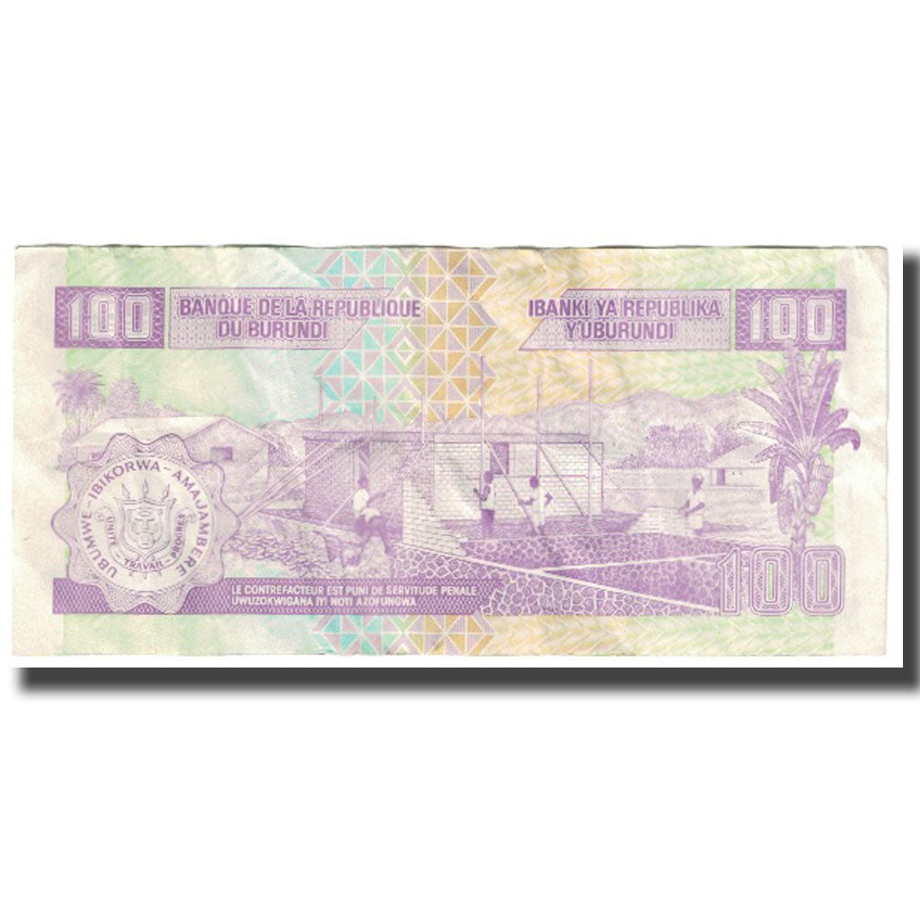 Billete, 100 Francs, 2007, Burundi, 2007-10-01, KM:37c, MBC