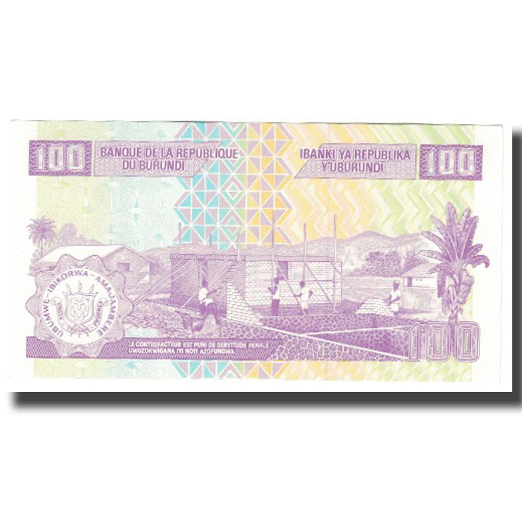 Billete, 100 Francs, 2011, Burundi, 2011-09-01, KM:44b, SC