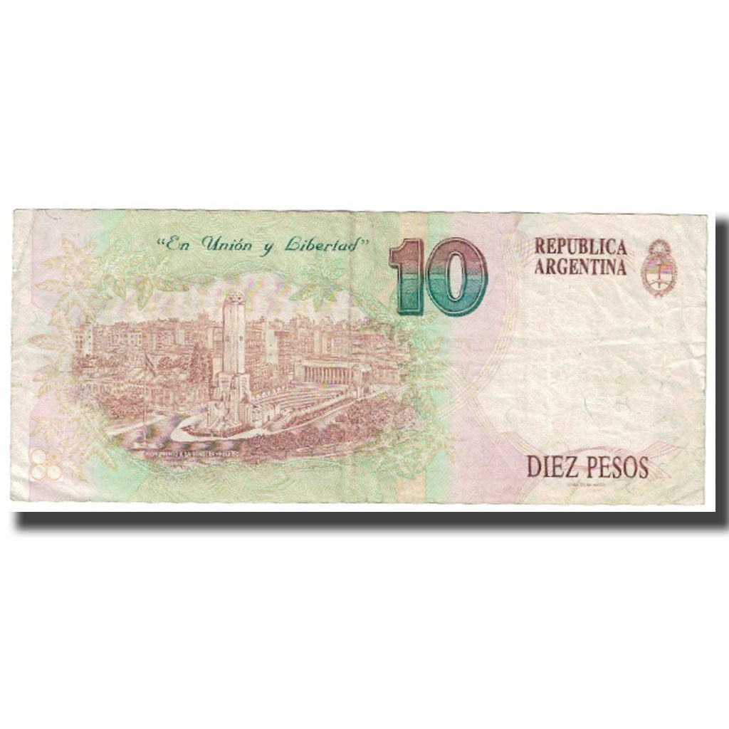 Biljet, Argentinië, 10 Pesos, KM:342a, TTB