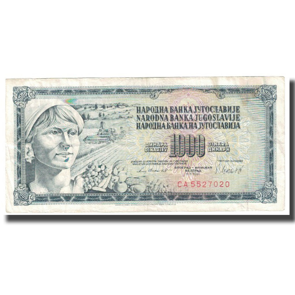 Banconote, Iugoslavia, 1000 Dinara, 1981, 1981-11-04, KM:92a, FDS