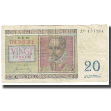 Banknote, Belgium, 20 Francs, 1950, 1950-07-01, KM:132b, EF(40-45)