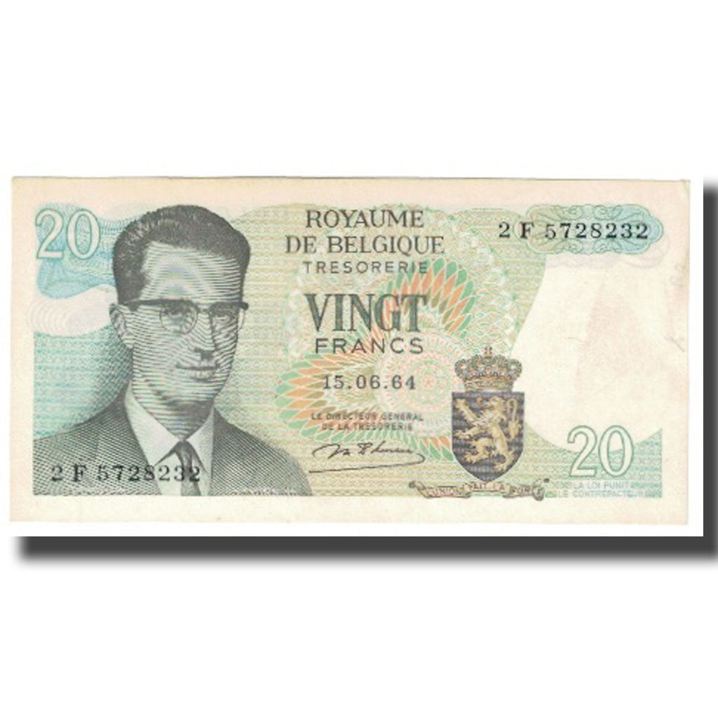 Banknote, Belgium, 20 Francs, 1964, 1964-06-15, KM:138, UNC(63)
