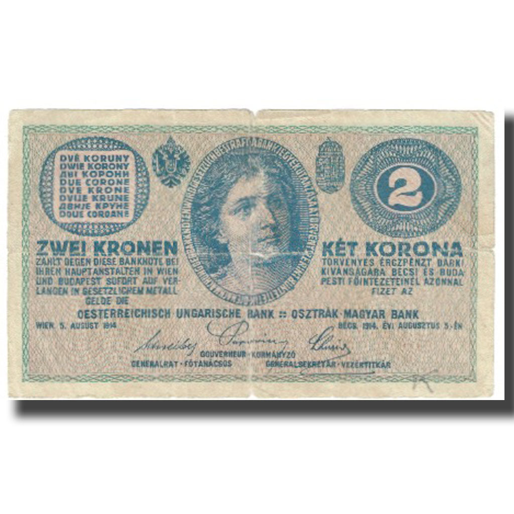 Banknote, Austria, 2 Kronen, 1914, 1914-08-05, KM:17b, EF(40-45)