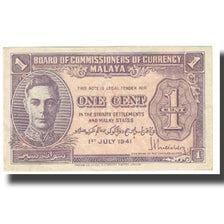 Banknote, MALAYA, 1 Cent, 1941, 1941-07-01, KM:6, UNC(63)