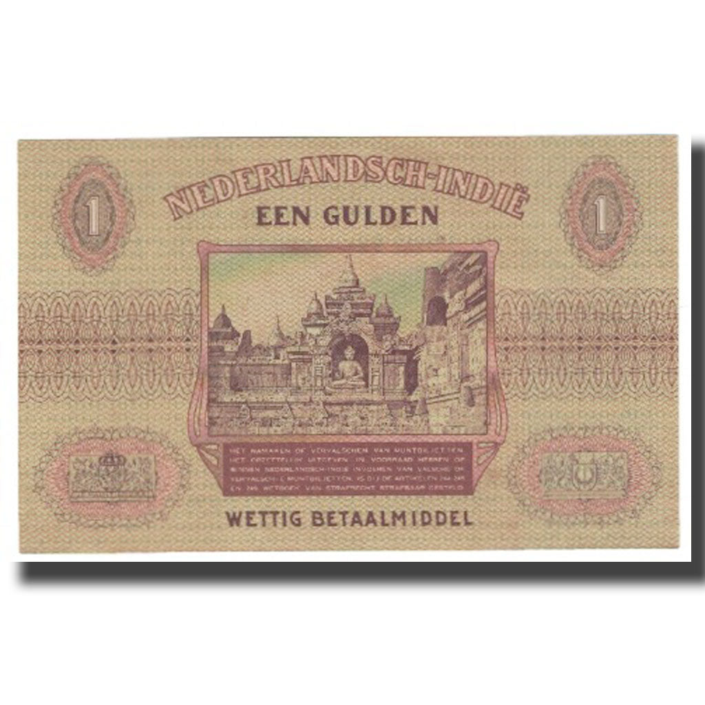 Banknote, Netherlands Indies, 1 Gulden, 1940, 1940-06-15, KM:108a, UNC(65-70)