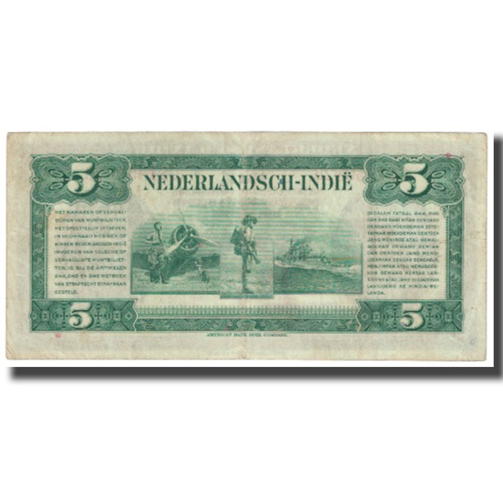 Billet, Netherlands Indies, 5 Gulden, 1943, 1943-03-02, KM:113a, SUP