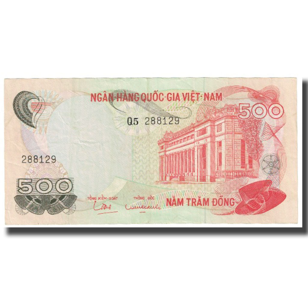 Biljet, Zuid Viëtnam, 500 D<ox>ng, KM:33a, SPL