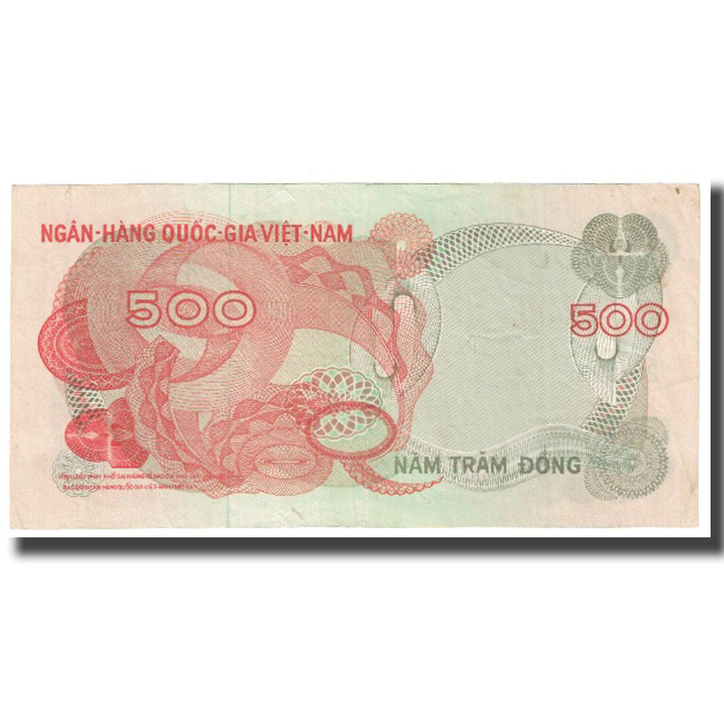 Biljet, Zuid Viëtnam, 500 D<ox>ng, KM:33a, SPL