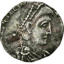Coin, Honorius, Siliqua, Milan, AU(50-53), Silver, Cohen:59