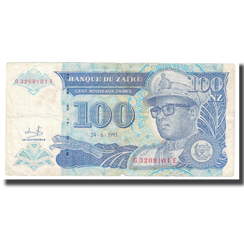 Banknote, Zaire, 100 Nouveaux Zaïres, 1993, 1993-06-24, KM:58a, EF(40-45)