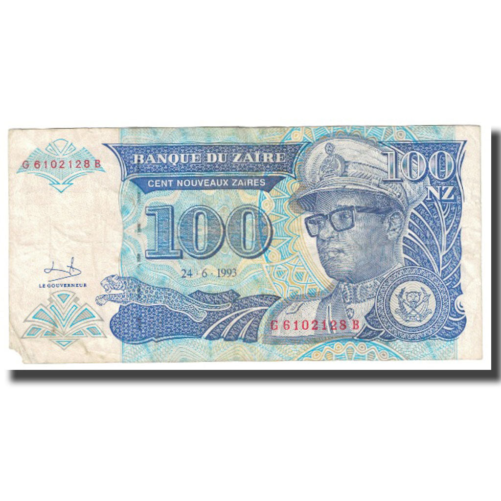 Banknote, Zaire, 100 Nouveaux Zaïres, 1993, 1993-06-24, KM:58a, VF(20-25)