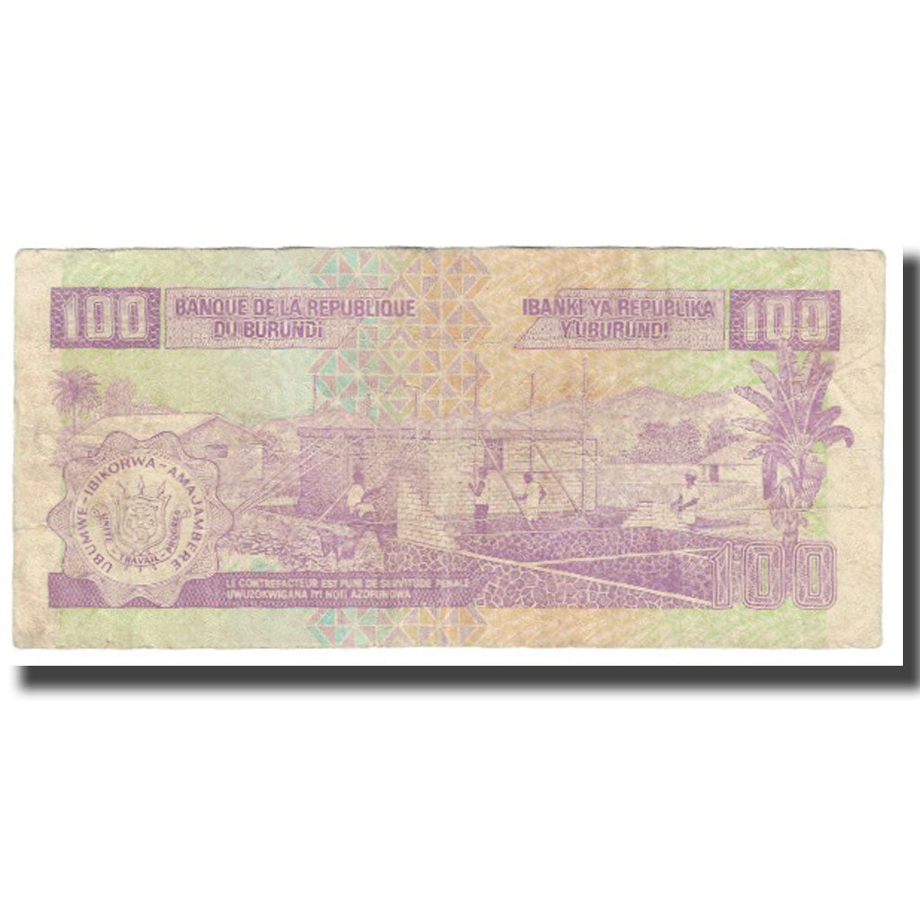 Billete, 100 Francs, 2007, Burundi, 2007-10-01, KM:37D, MBC