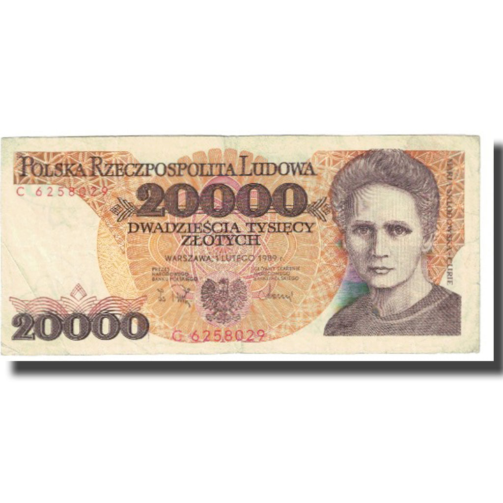 Geldschein, Polen, 20,000 Zlotych, 1989, 1989-02-01, KM:152a, SS