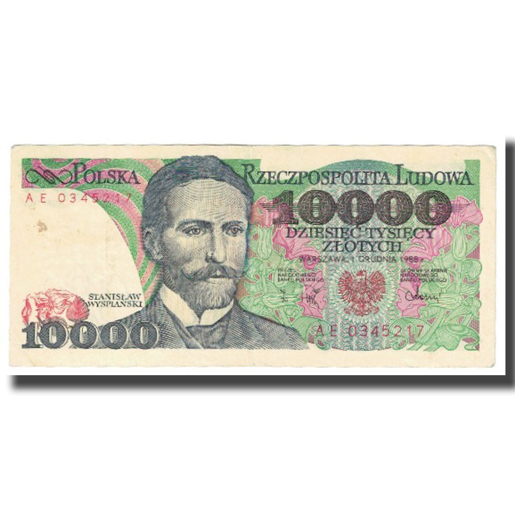 Billet, Pologne, 10,000 Zlotych, 1988, Undated (1988), KM:151b, TTB