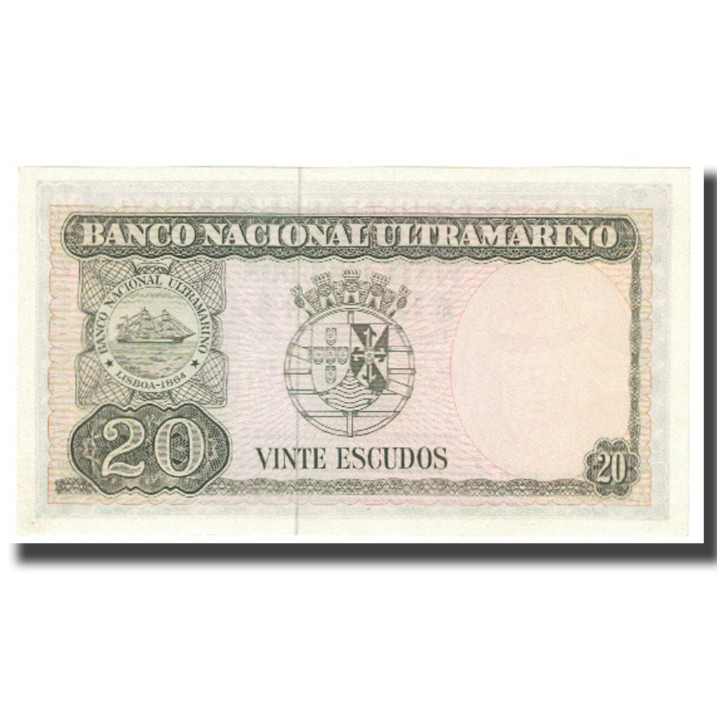 Banknote, Timor, 20 Escudos, 1967, 1967-10-24, KM:26a, UNC(65-70)