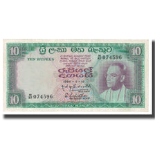 Banknote, Ceylon, 10 Rupees, 1964, 1964-06-12, KM:64, UNC(65-70)