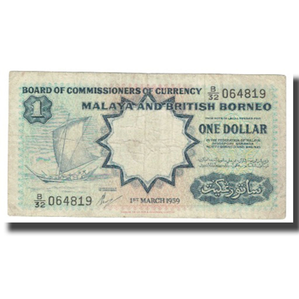 Banknote, Malaya and British Borneo, 1 Dollar, 1959, 1959-03-01, KM:8a