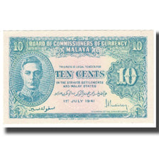 Banknote, MALAYA, 10 Cents, 1941, 1941-07-01, KM:8, UNC(63)