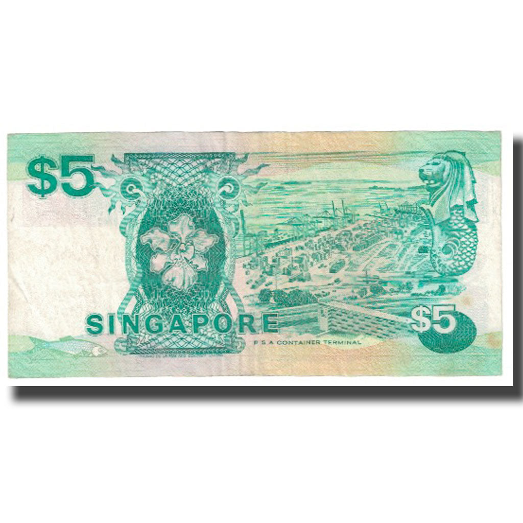Geldschein, Singapur, 5 Dollars, KM:19, UNZ-