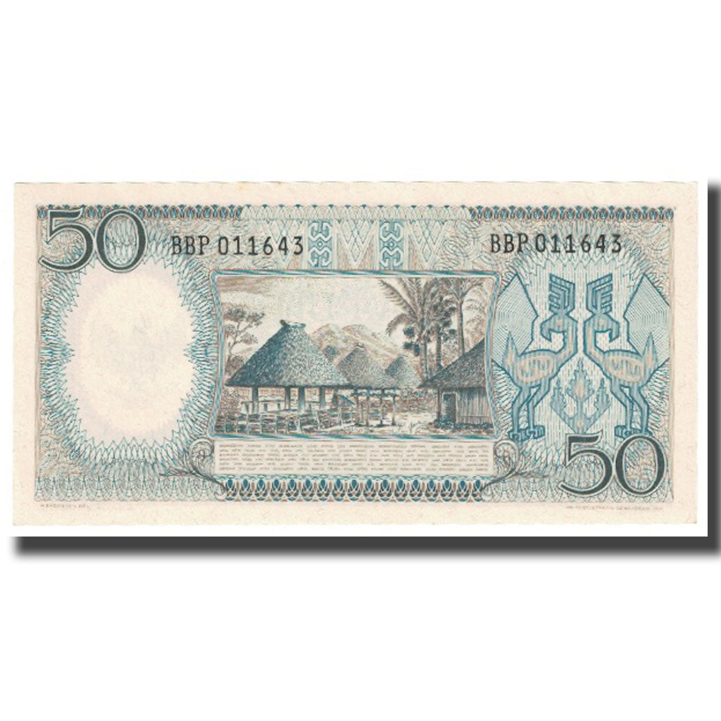 Banconote, Indonesia, 50 Rupiah, 1964, KM:96, FDS