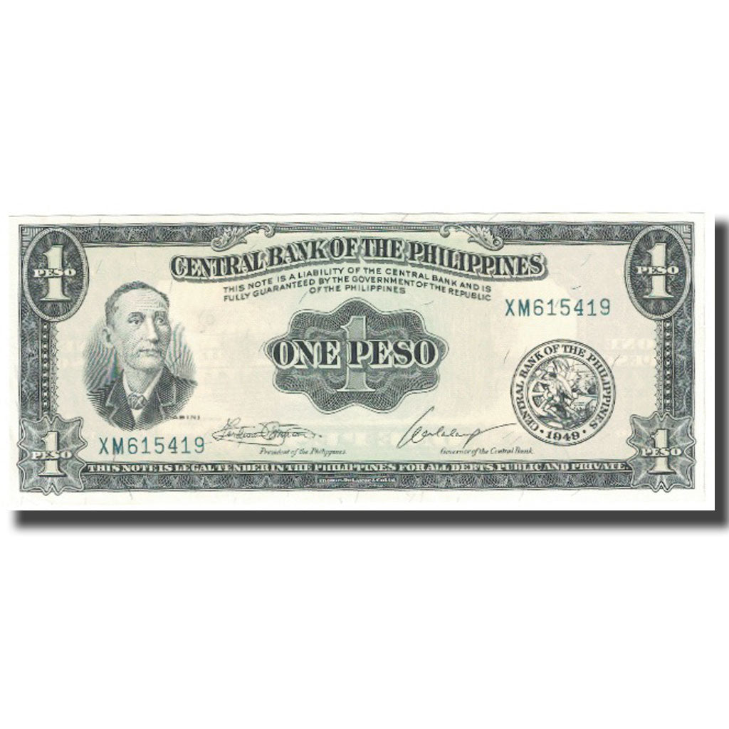 Banknote, Philippines, 1 Peso, 1949, KM:133h, UNC(65-70)