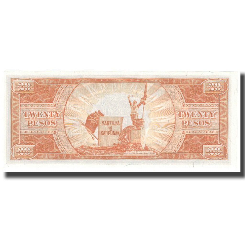 Banknote, Philippines, 20 Pesos, 1949, KM:137d, UNC(65-70)