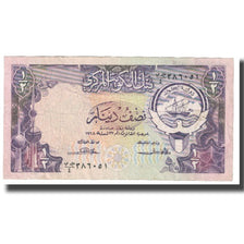 Banconote, Kuwait, 1/2 Dinar, KM:12a, BB