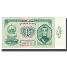 Geldschein, Mongolei, 3 Tugrik, 1983, KM:43, UNZ