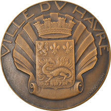 France, Medal, Ville du Havre, Geography, Poisson, MS(60-62), Bronze