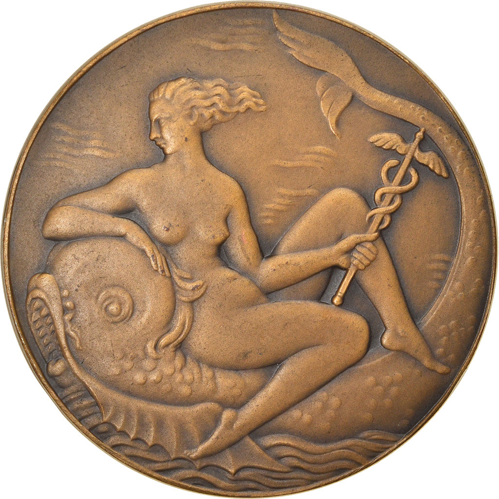 France, Medal, Ville du Havre, Geography, Poisson, MS(60-62), Bronze