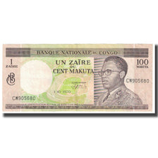 Banknote, Congo Democratic Republic, 1 Zaïre = 100 Makuta, 1970, 1970-10-01