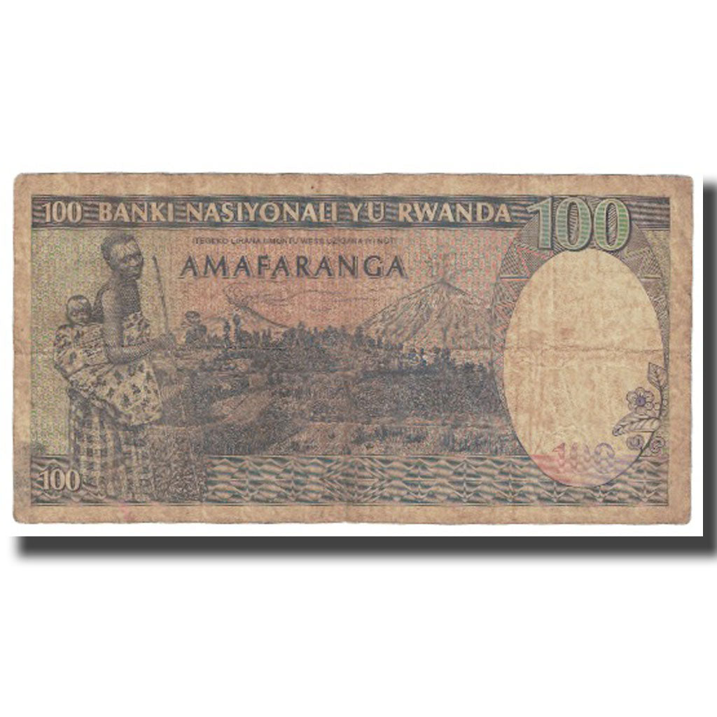 Banknote, Rwanda, 100 Francs, 1989, 1989-04-24, KM:18, VF(20-25)