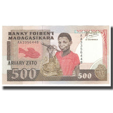 Banknote, Madagascar, 500 Francs = 100 Ariary, KM:71a, UNC(65-70)