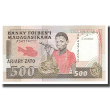 Banknote, Madagascar, 500 Francs = 100 Ariary, KM:71b, UNC(65-70)