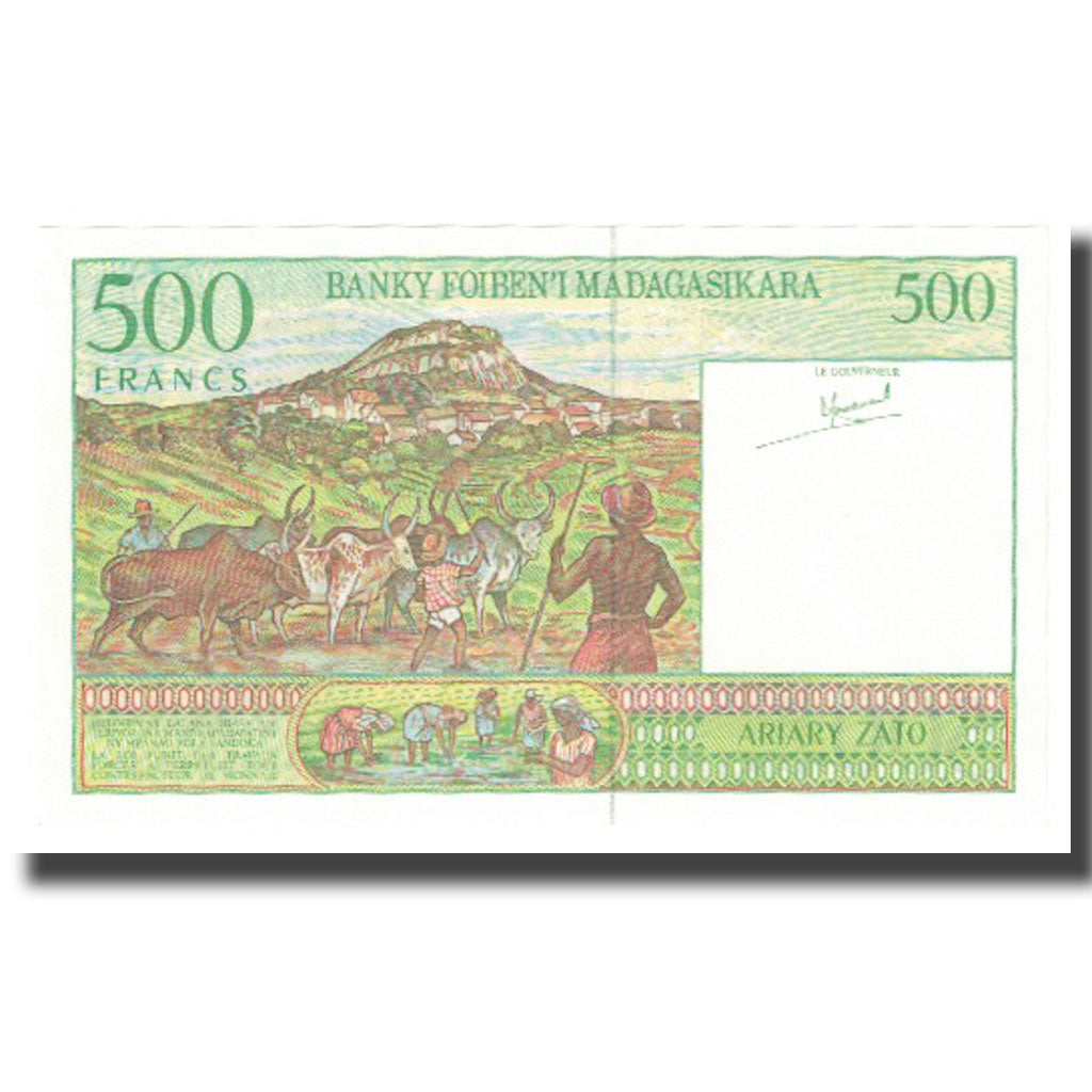Biljet, Madagascar, 500 Francs = 100 Ariary, KM:75b, NIEUW