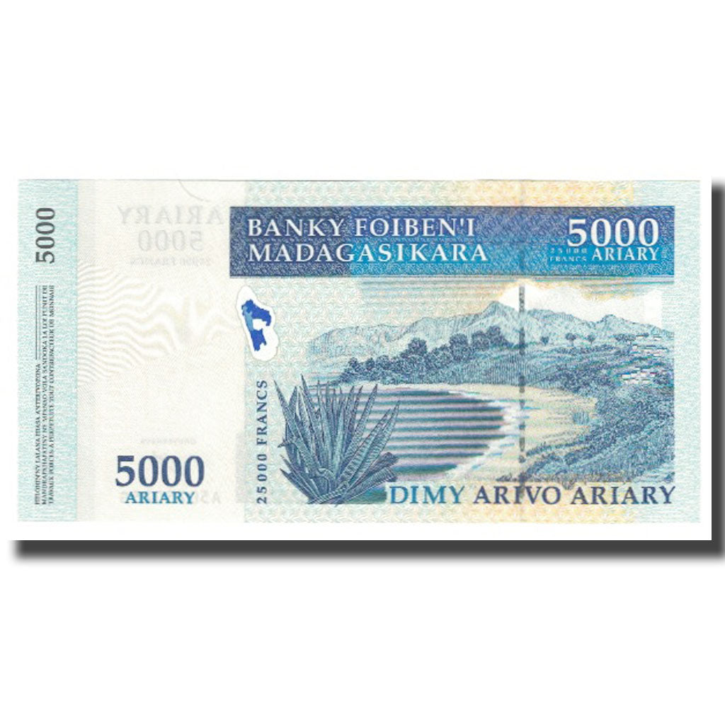Billete, 5000 Ariary, Madagascar, KM:84, UNC