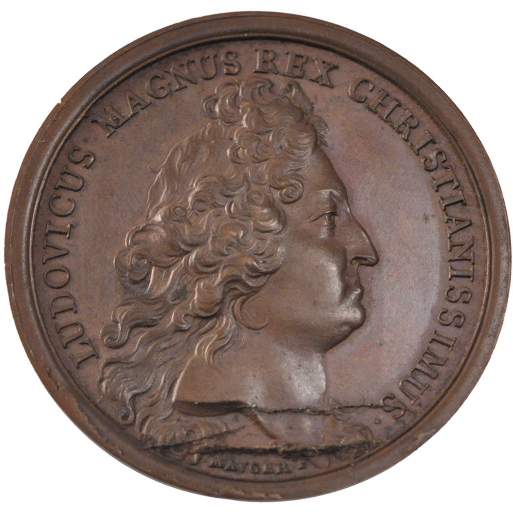 FRANCE, Politics, Society, War, Louis XIV, Medal, 1707, AU(50-53), Mauger,...