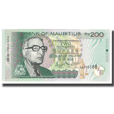 Nota, Maurícia, 200 Rupees, 1999, KM:52b, UNC(65-70)
