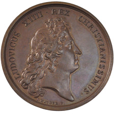 FRANCE, Arts & Culture, Louis XIV, Medal, 1663, AU(55-58), Mauger, Copper, 41,..