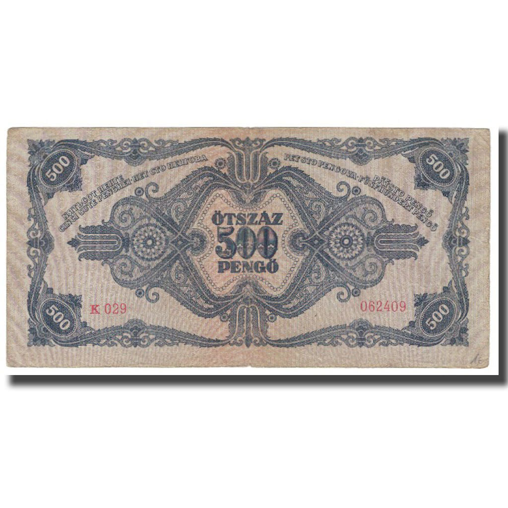 Banknot, Węgry, 500 Pengö, 1945, 1945-05-15, KM:117a, AU(55-58)