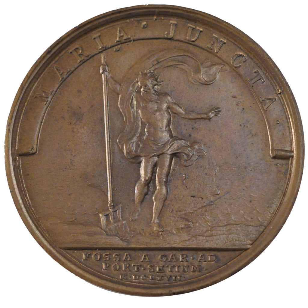 FRANCE, Sciences & Technologies, Louis XIV, Medal, 1667, AU(55-58), Copper, 41,.