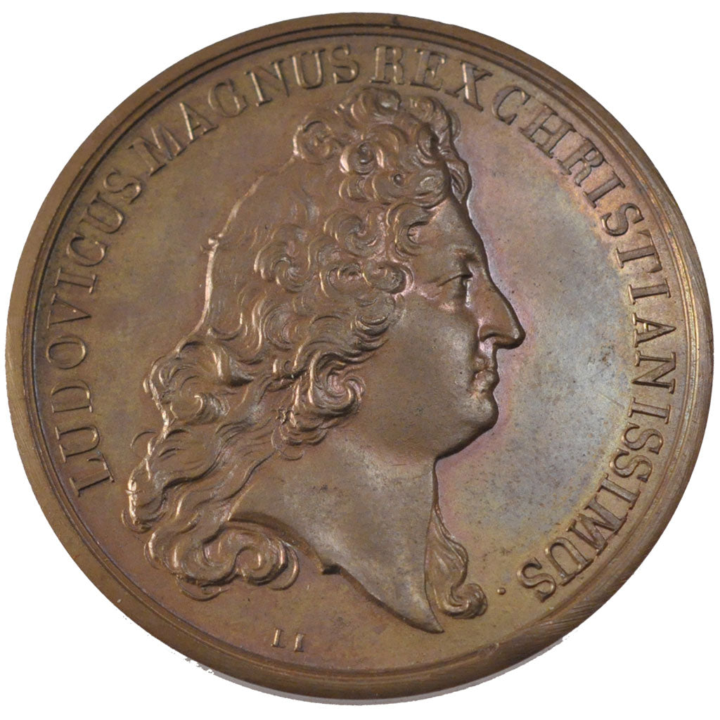 FRANCE, Politics, Society, War, Louis XIV, Medal, 1680, AU(55-58), Copper, 41,..
