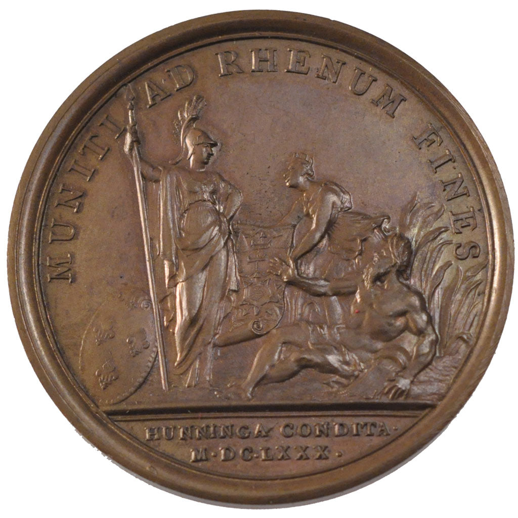 FRANCE, Politics, Society, War, Louis XIV, Medal, 1680, AU(55-58), Copper, 41,..
