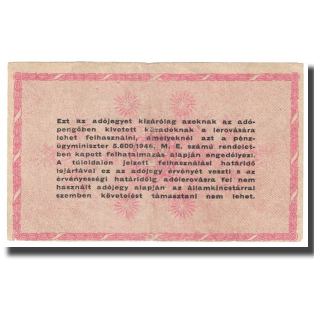 Banconote, Ungheria, 1,000,000 (Egymillió) Adópengö, 1946, 1946-05-25