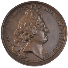 FRANCE, Politics, Society, War, Louis XIV, Medal, 1697, AU(55-58), Mauger,...