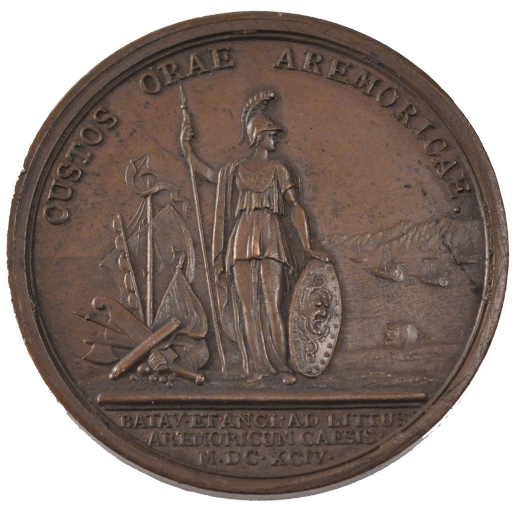FRANCE, Politics, Society, War, Louis XIV, Medal, 1694, AU(55-58), Bronze, 41,..