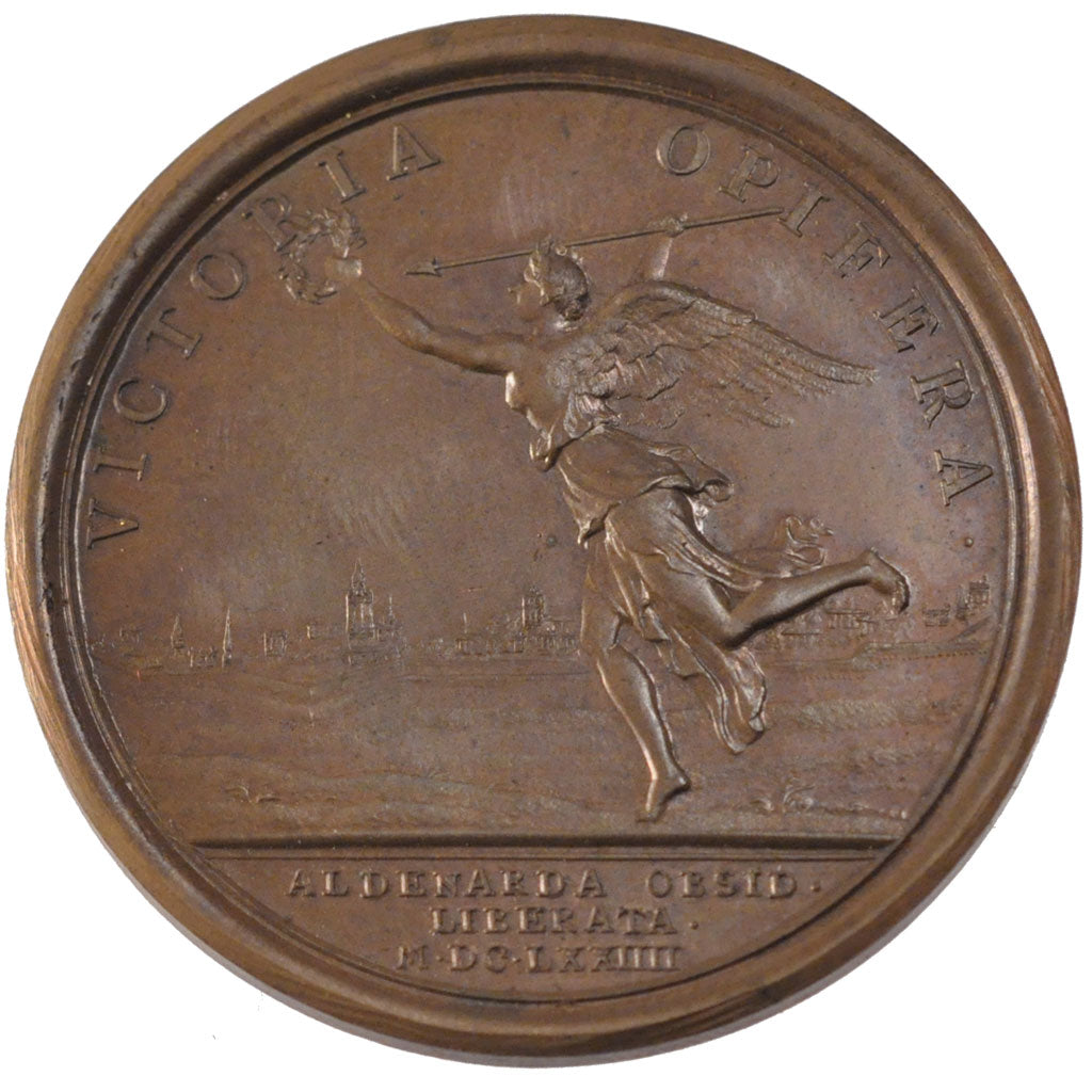 FRANCE, Politics, Society, War, Louis XIV, Medal, 1674, AU(55-58), Mauger,...