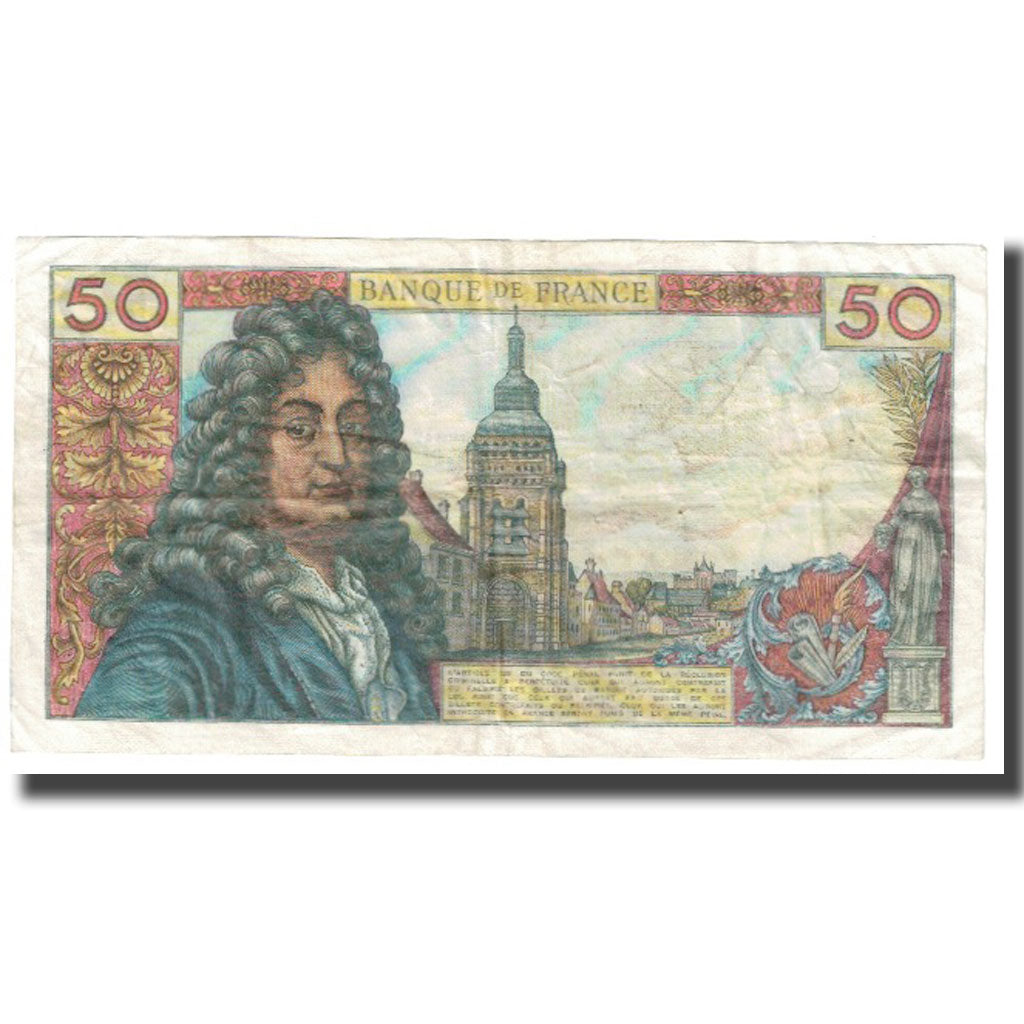 France, 50 Francs, Racine, 1969, 1969-11-06, EF(40-45), Fayette:64.15, KM:148c