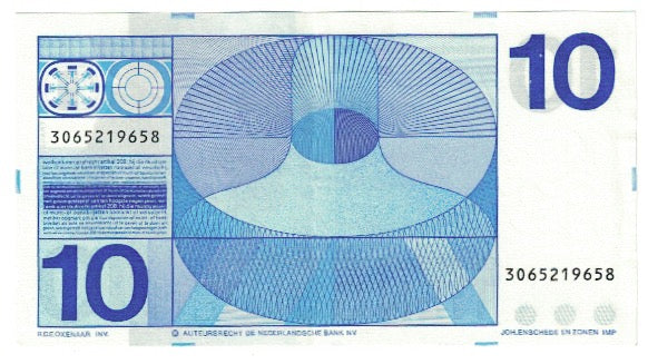 Banknote, Netherlands, 10 Gulden, 1968, 1968-04-25, KM:91b, AU(55-58)